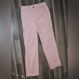GAP pink highrise girlfriend wide leg khaki straight leg utility pant 6 TALL